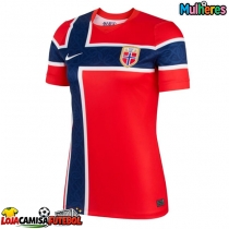 Camisa de Futebol Noruega Equipamento Principal Mulheres Mundo 2026 Manga Curta